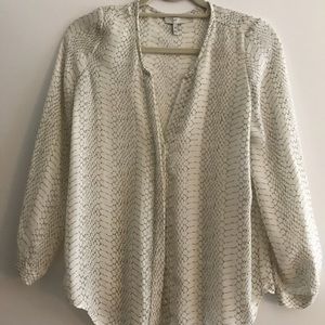 Joie silk snake print silk blouse porcelain